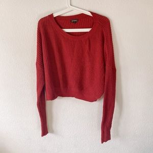 red long sleeve sweater